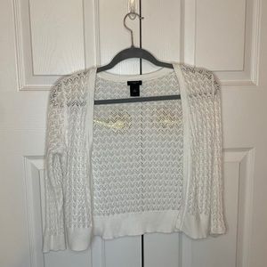 Ann Taylor Cute White Cardigan